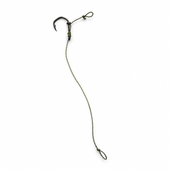 Поводок з гачком №10 "Carp Spirit V-Curve" з колечком