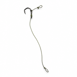 Поводок з гачком №10 "Carp Spirit V-Curve" з колечком