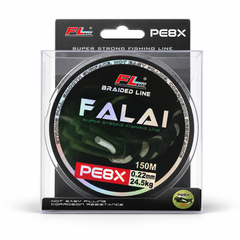 Шок-лідер шнур FALAI PE8X 0,22 мм 150 м чорний